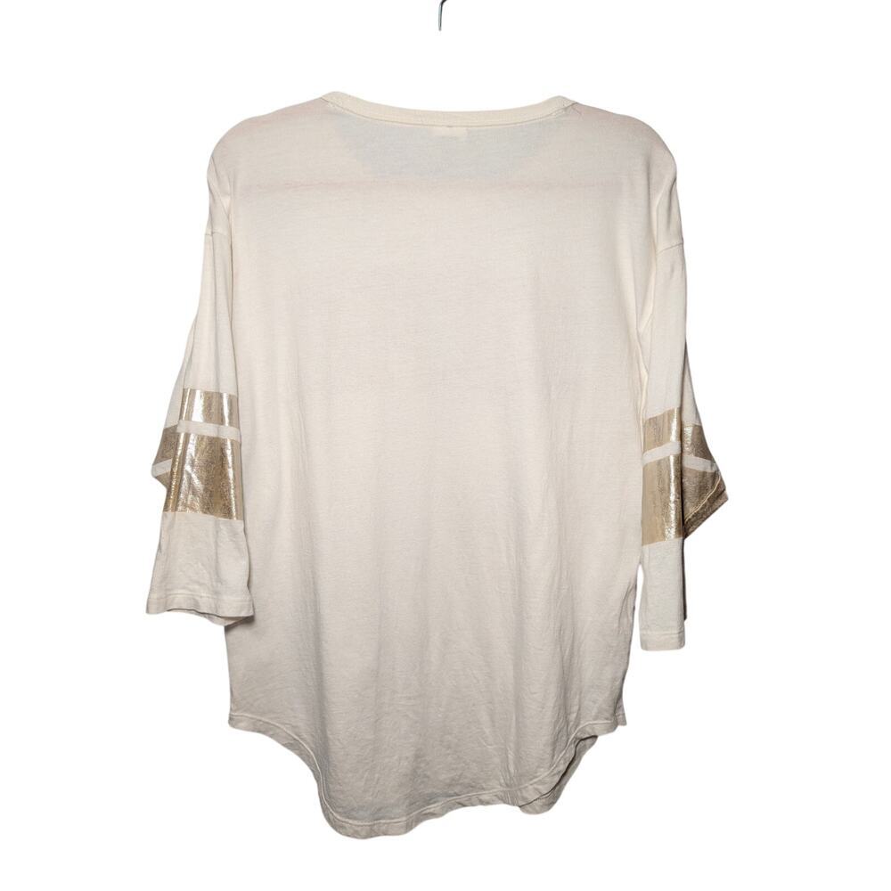 Victoria's Secret PINK LOVE PINK Sequin Graphic Long Sleeve Shirt XS White - Picture 3 of 4